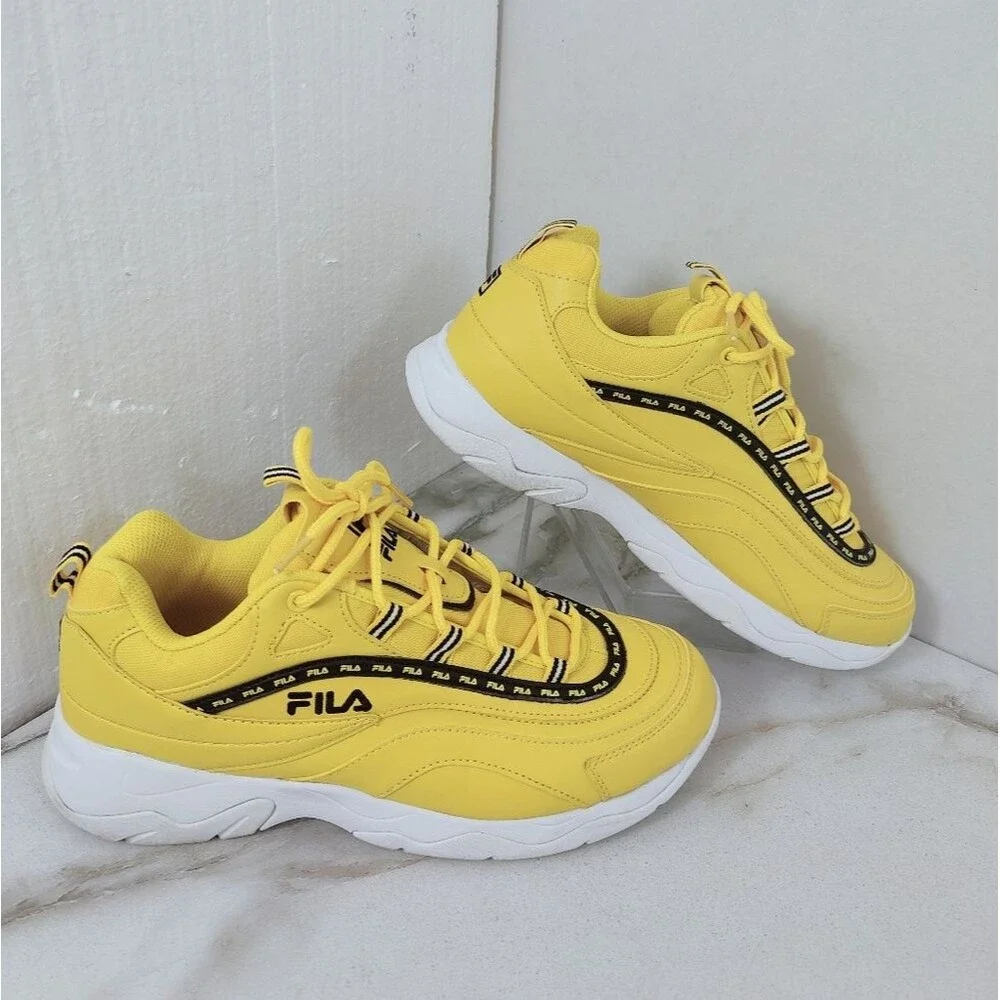 Fila Men's Ray Repeat Athletic Shoes Sneakers, Yellow, Sz 10.5